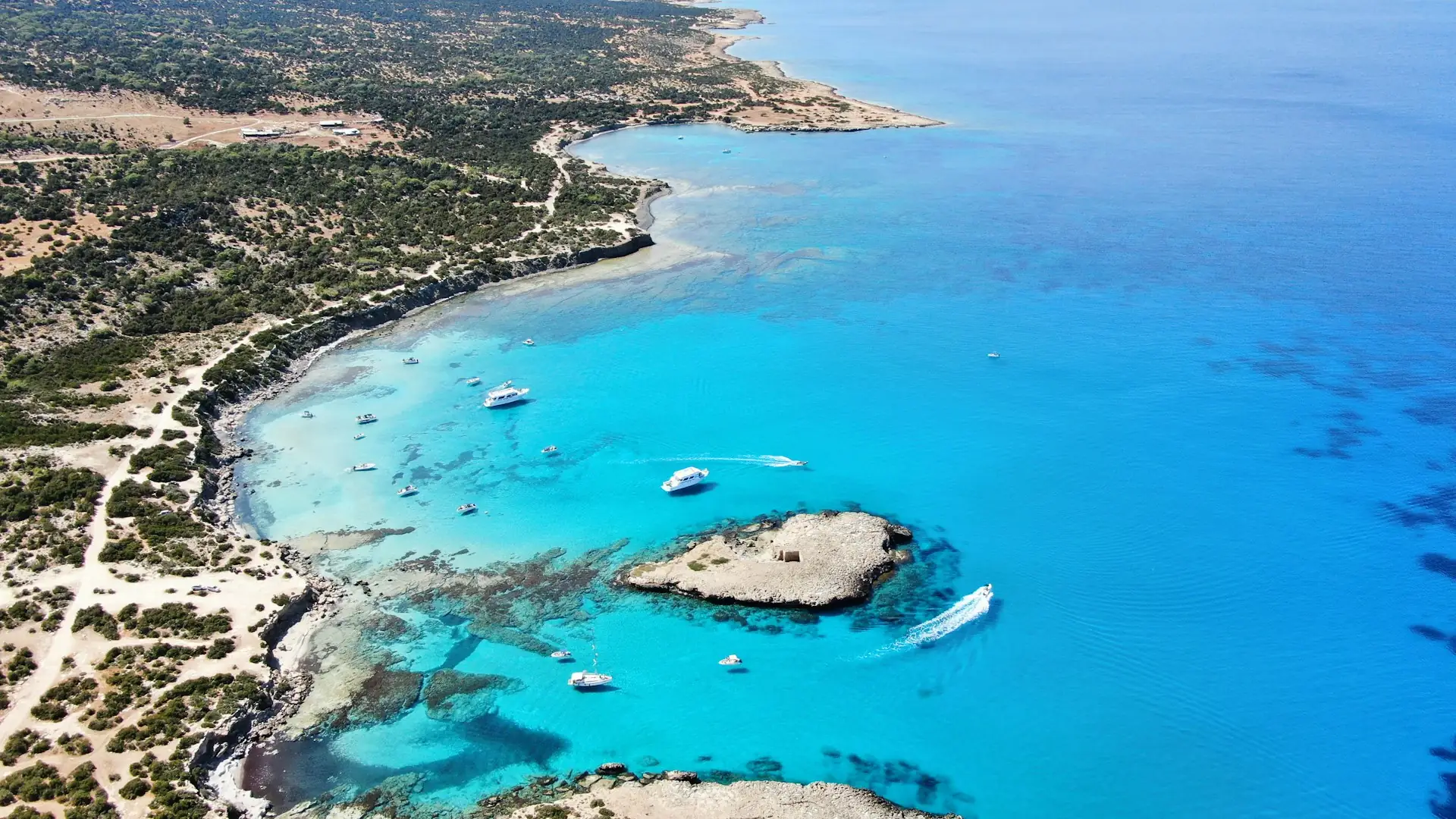 Turquoise coastline of Cyprus